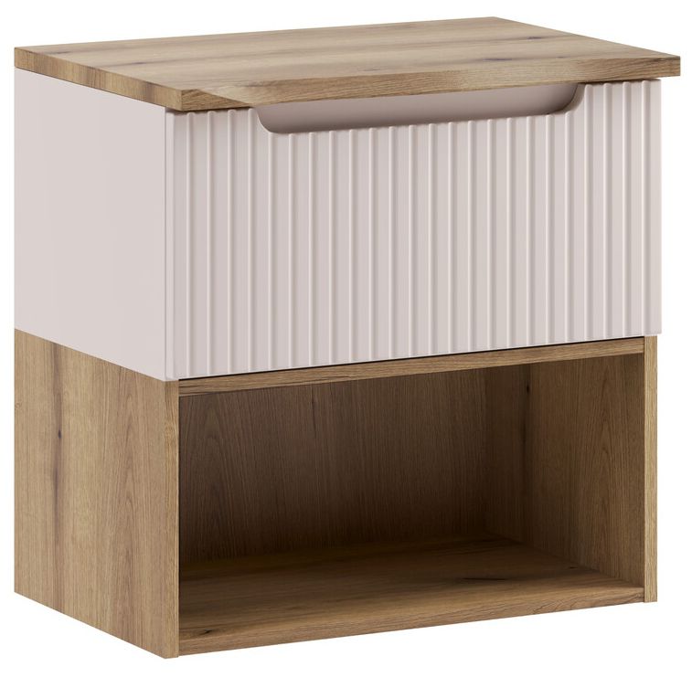 Szafka pod umywalkę Furnidea 60 cm kaszmir z blatem dąb Coast Nova Kaszmir 1 szt.