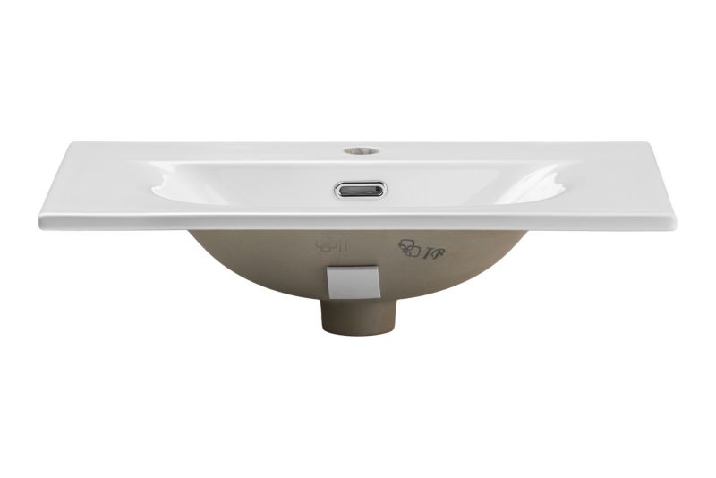 Szafka pod umywalkę Furnidea 60 cm wisząca biała ryflowane fronty Nova White 2 szuflady z umywalką wpuszczaną 1 szt.