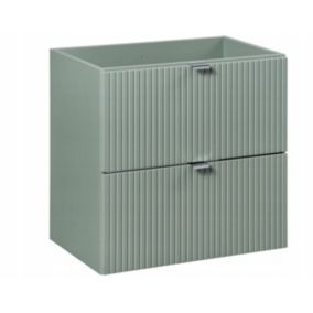 Szafka pod umywalkę Furnidea 60 cm wisząca szałwia ryflowane fronty LINE REED GREEN 1 szt.