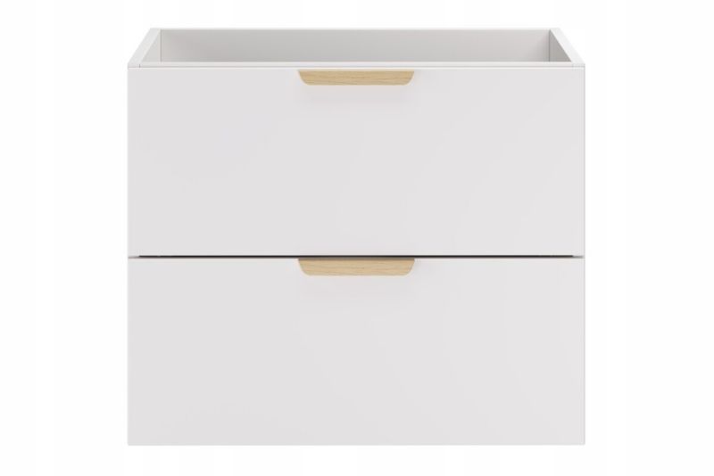 Szafka pod umywalkę Furnidea 60 cm z blatem biały mat dąb Cremona Aster 1 szt.