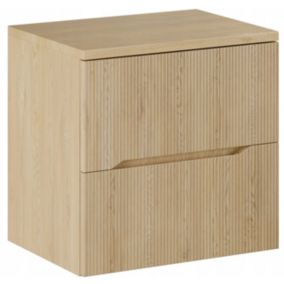 Szafka pod umywalkę Furnidea 60 cm z blatem dąb cremona ryflowana Nordic Cremona 1 szt.