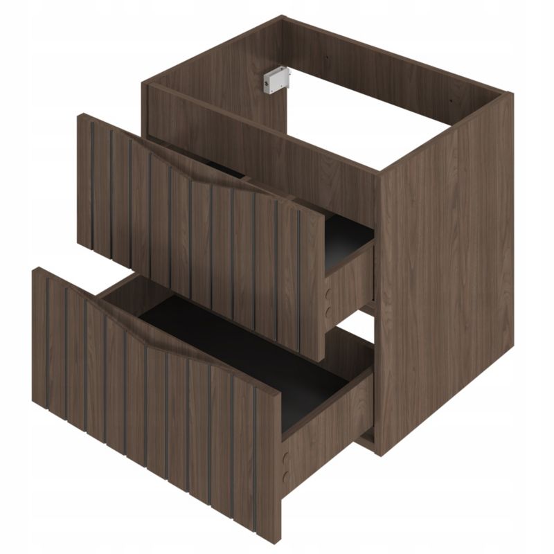 Szafka pod umywalkę Furnidea 60 cm z blatem orzech czarny Stella 1 szt.