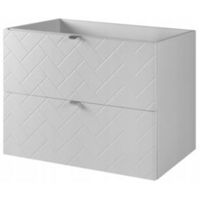 Szafka pod umywalkę Furnidea 80 cm biała wisząca frezowana Trend 1 szt.