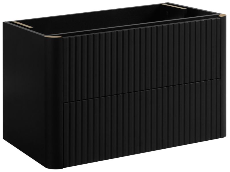 Szafka pod umywalkę Furnidea 80 cm czarna LINEA 1 szt.