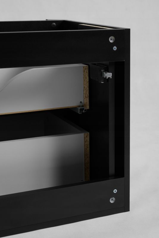 Szafka pod umywalkę Furnidea 80 cm czarna LINEA 1 szt.