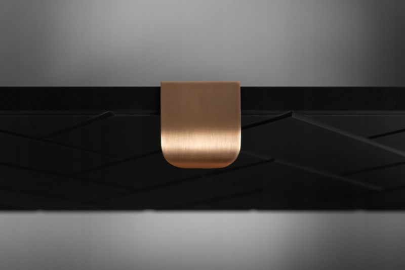 Szafka pod umywalkę Furnidea 80 cm czarna wisząca frezowana Trend 1 szt.