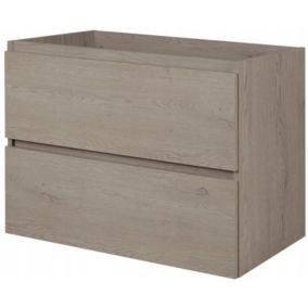 Szafka pod umywalkę Furnidea 80 cm dąb ciemny wisząca Simple 1 szt.