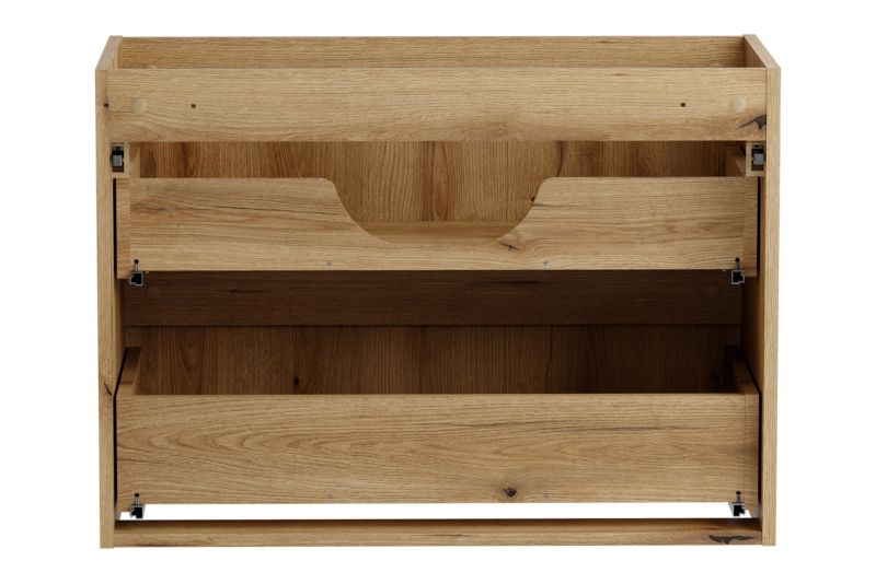 Szafka pod umywalkę Furnidea 80 cm dąb Coast Evoke ryflowana Nova 1 szt.