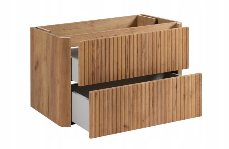 Szafka pod umywalkę Furnidea 80 cm dąb Craft złoty LINEA 1 szt.