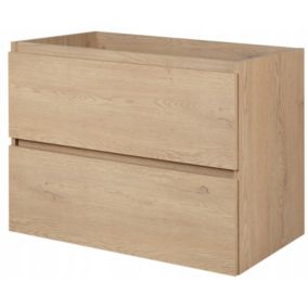 Szafka pod umywalkę Furnidea 80 cm dąb jasny wisząca Simple 1 szt.