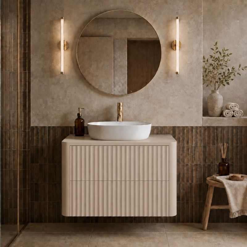 Szafka pod umywalkę Furnidea 80 cm kaszmir LINEA 1 szt.