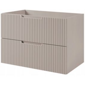 Szafka pod umywalkę Furnidea 80 cm kaszmir ryflowana MDF wisząca VENA 1 szt.