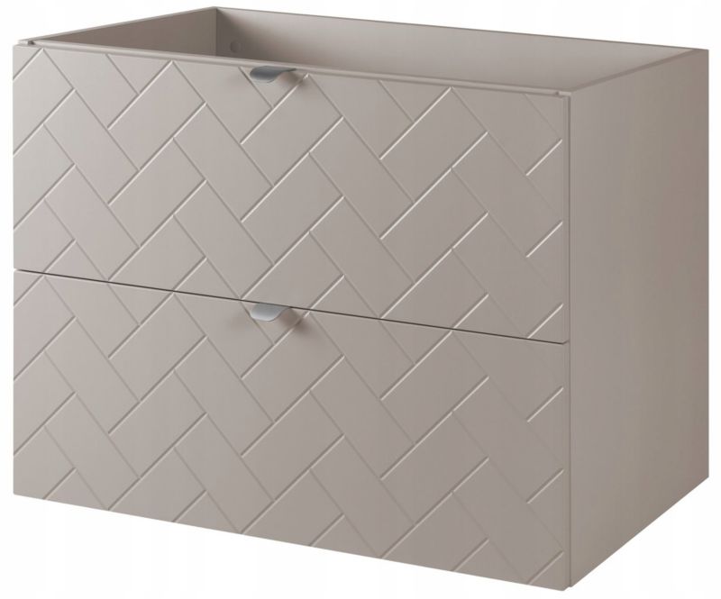 Szafka pod umywalkę Furnidea 80 cm kaszmir wisząca frezowana Trend 1 szt.