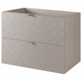 Szafka pod umywalkę Furnidea 80 cm kaszmir wisząca frezowana Trend 1 szt.