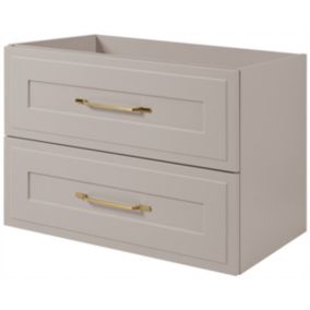 Szafka pod umywalkę Furnidea 80 cm kaszmir z szufladami ryflowana CLASSIC 1 szt.