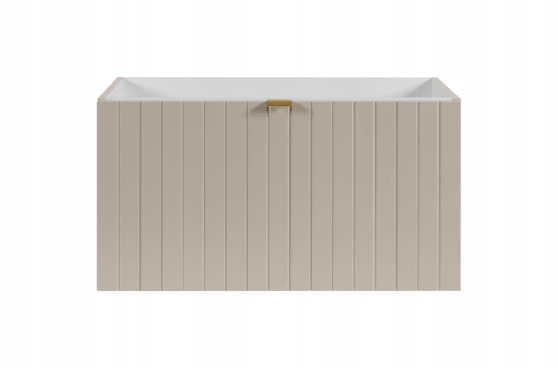 Szafka pod umywalkę Furnidea 80 cm lakierowana frezowana kaszmir półmat Harmo 1 szt.
