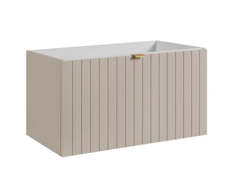Szafka pod umywalkę KROFAM HARMO 80 cm kaszmir półmat bez umywalki 1 szt