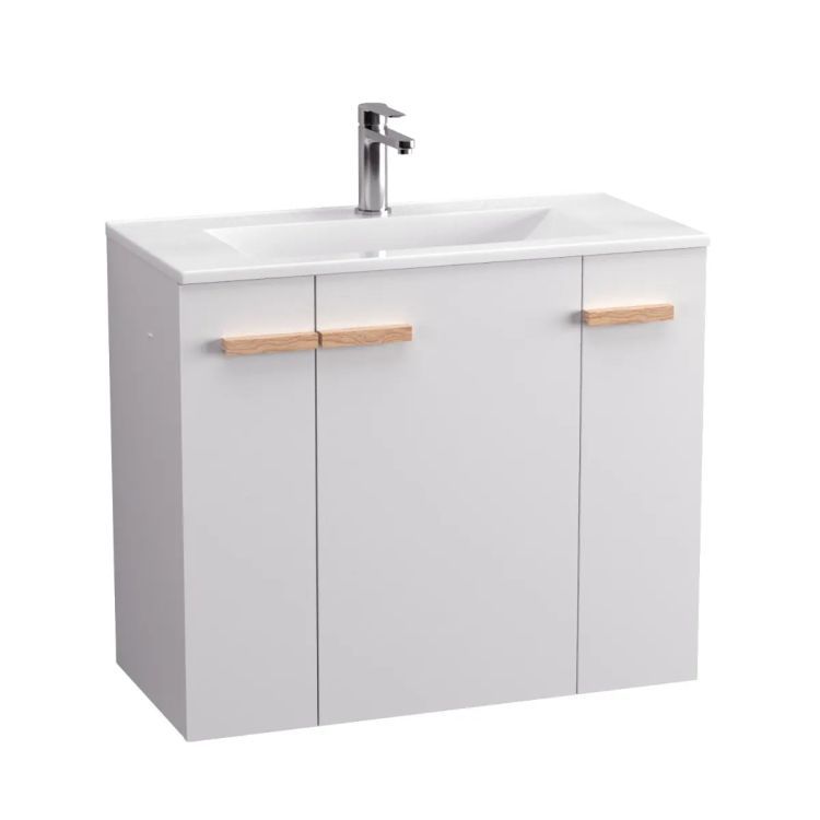 Szafka pod umywalkę KROFAM L-WOOD 79 cm biały połysk 1 szt.