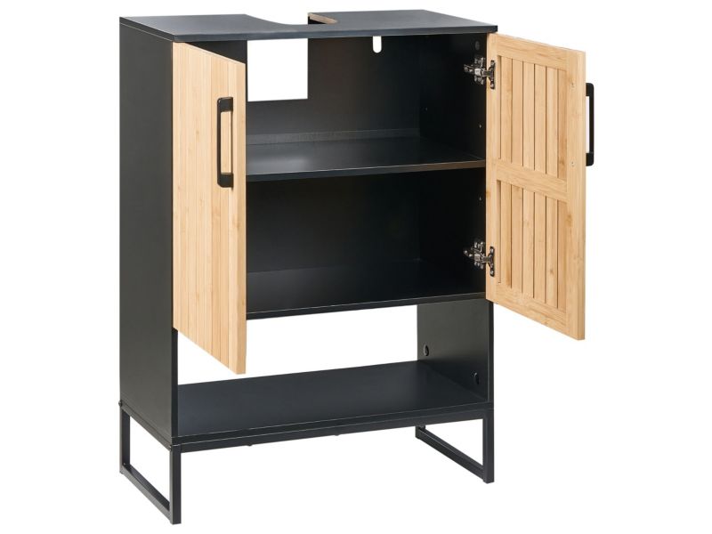 Szafka pod umywalkę Miscanti Drewno bambusowe 60 cm Jasnobrązowy 1 szt.