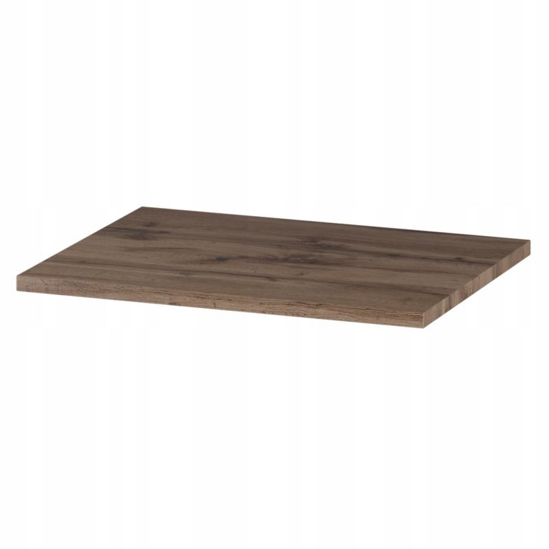 Szafka pod umywalkę z blatem Furnidea 60 cm wisząca dąb wotan ryflowane fronty zestaw CLEO 1 szt.