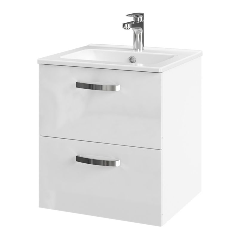 Szafka pod umywalkę Aruna wisząca 50 cm biała