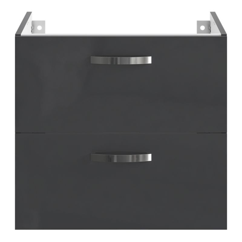 Szafka pod umywalkę Aruna wisząca 60 cm szara