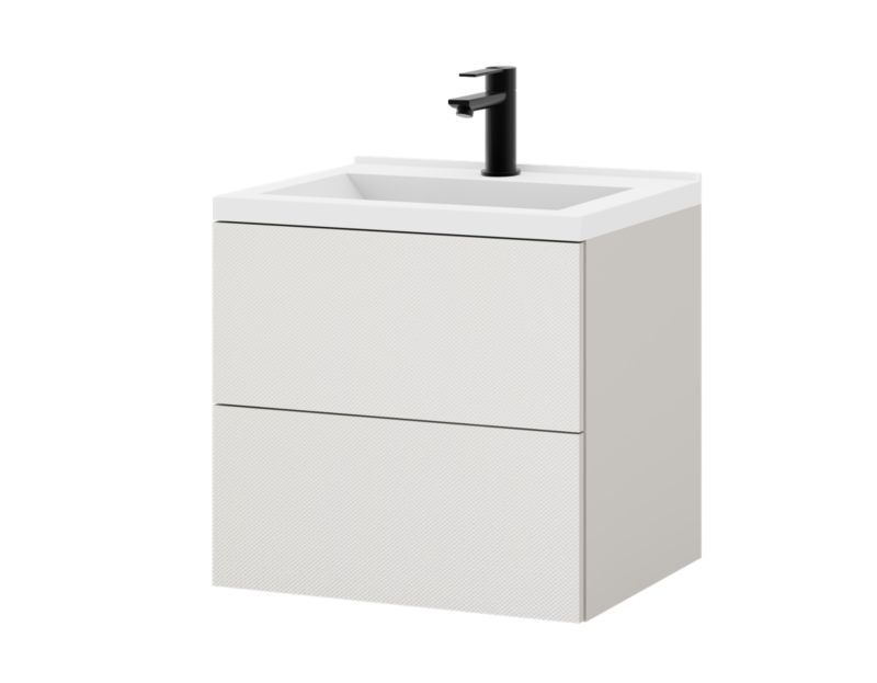 Szafka pod umywalkę Clever 60 cm biała perłowa