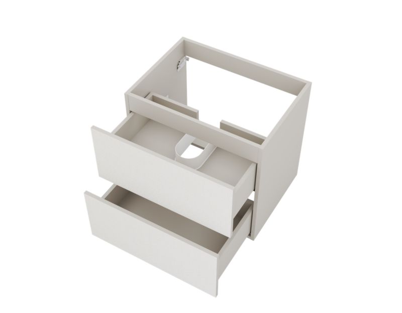 Szafka pod umywalkę Clever 60 cm biała perłowa