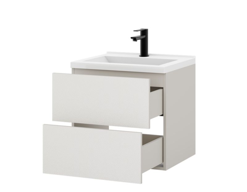 Szafka pod umywalkę Clever 60 cm biała perłowa