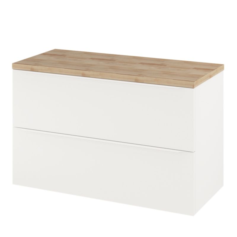 Szafka pod umywalkę GoodHome Imandra 100 cm wisząca biały mat