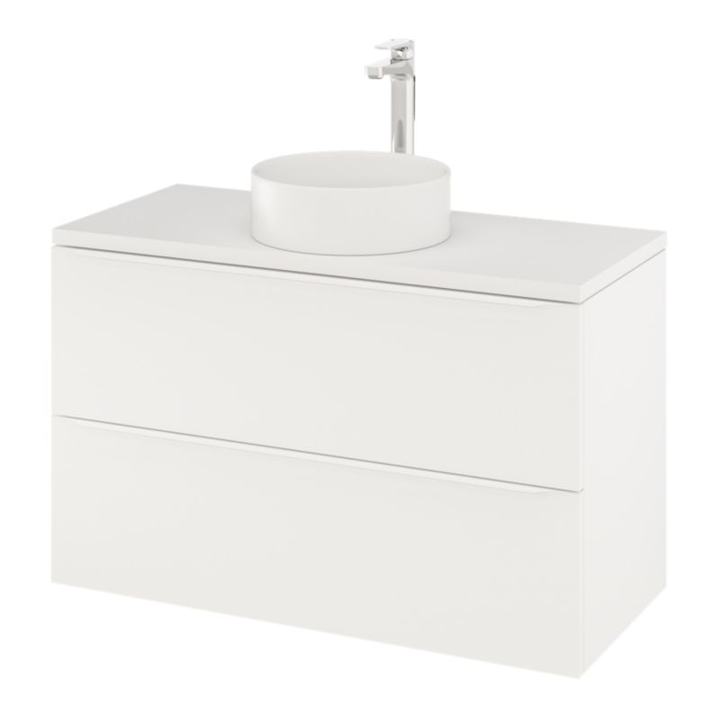 Szafka pod umywalkę GoodHome Imandra 100 cm wisząca biały mat