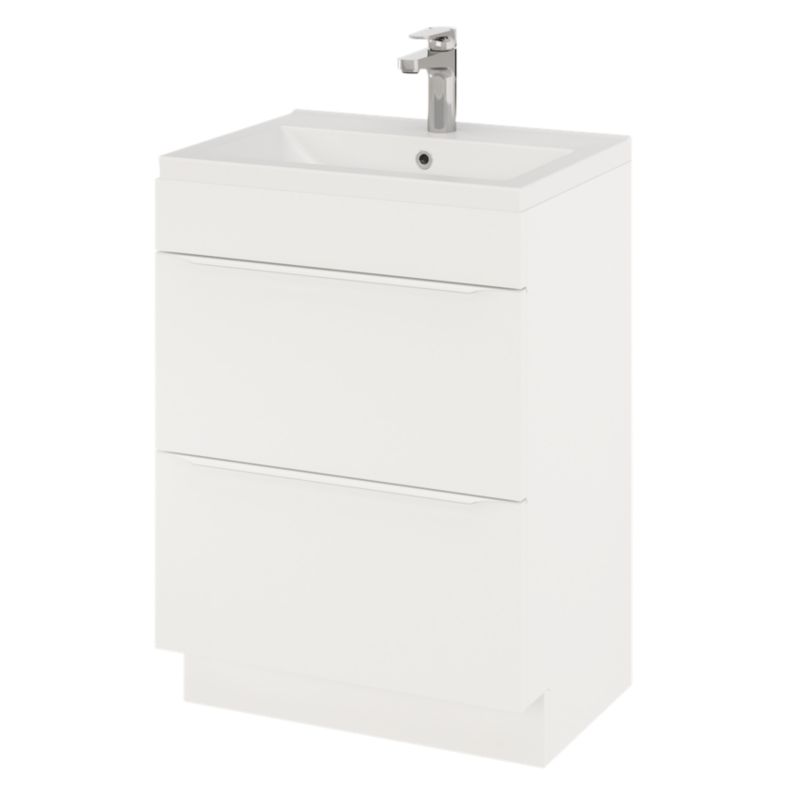 Szafka pod umywalkę GoodHome Imandra 60 cm stojąca biały mat