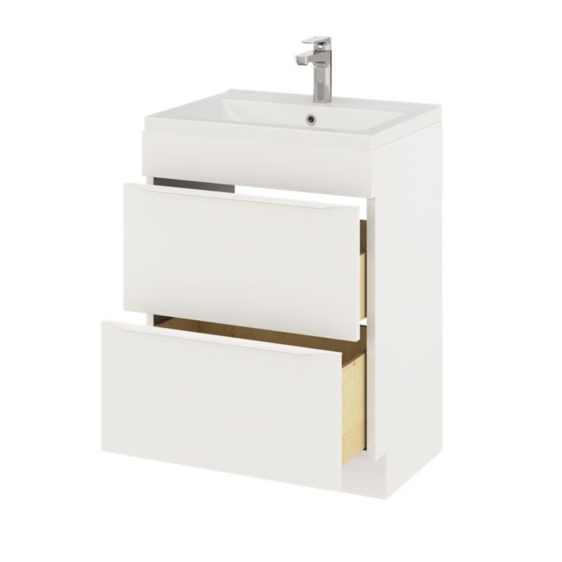 Szafka pod umywalkę GoodHome Imandra 60 cm stojąca biały mat