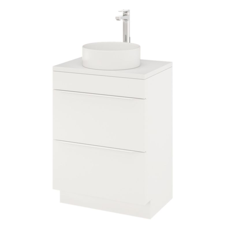 Szafka pod umywalkę GoodHome Imandra 60 cm stojąca biały mat