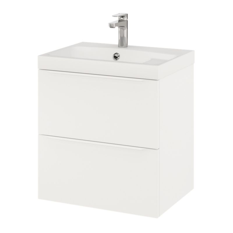 Szafka pod umywalkę GoodHome Imandra 60 cm wisząca biały mat