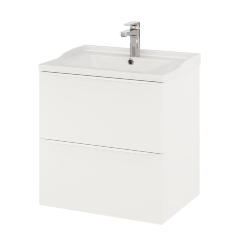 Szafka pod umywalkę GoodHome Imandra 60 cm wisząca biały mat