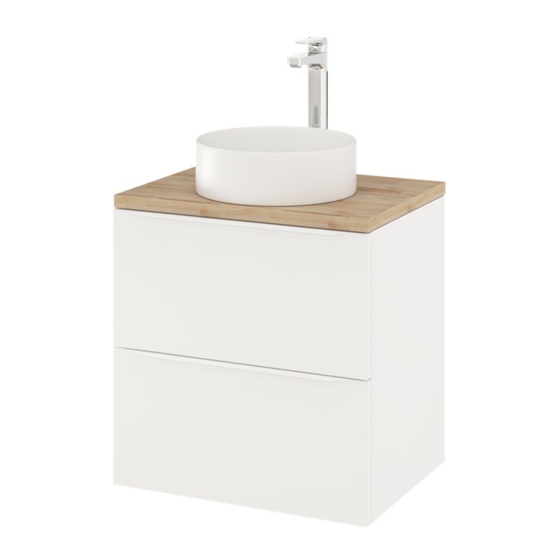 Szafka pod umywalkę GoodHome Imandra 60 cm wisząca biały mat