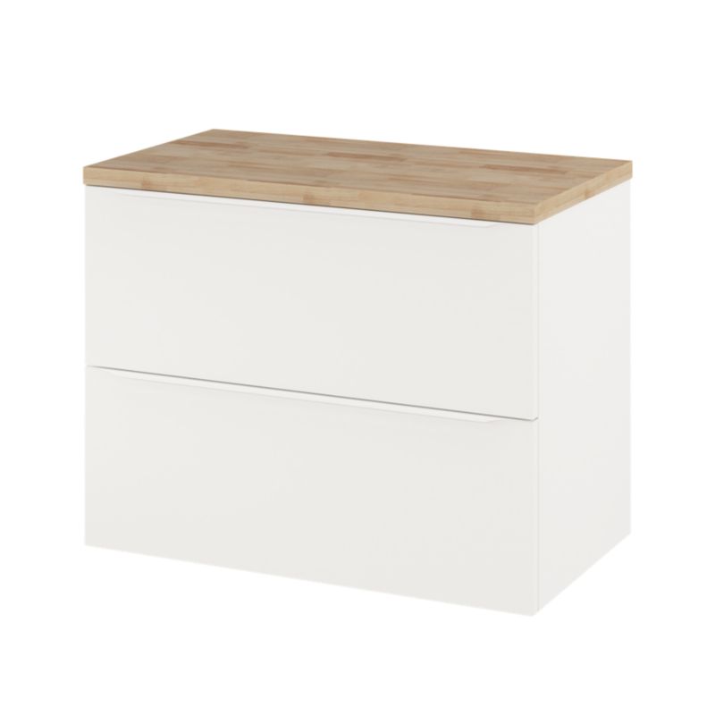 Szafka pod umywalkę GoodHome Imandra 80 cm wisząca biały mat