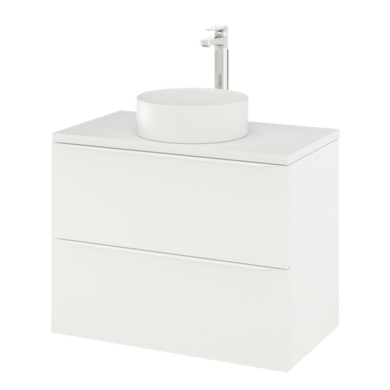 Szafka pod umywalkę GoodHome Imandra 80 cm wisząca biały mat