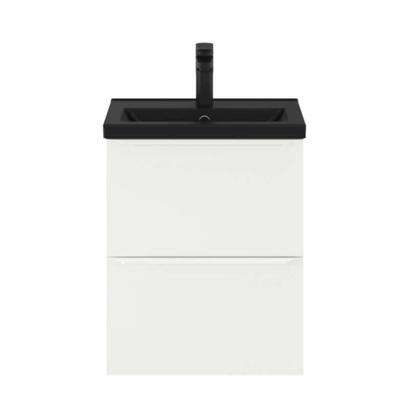 Szafka pod umywalkę GoodHome Imandra Slim 50 cm wisząca biały mat