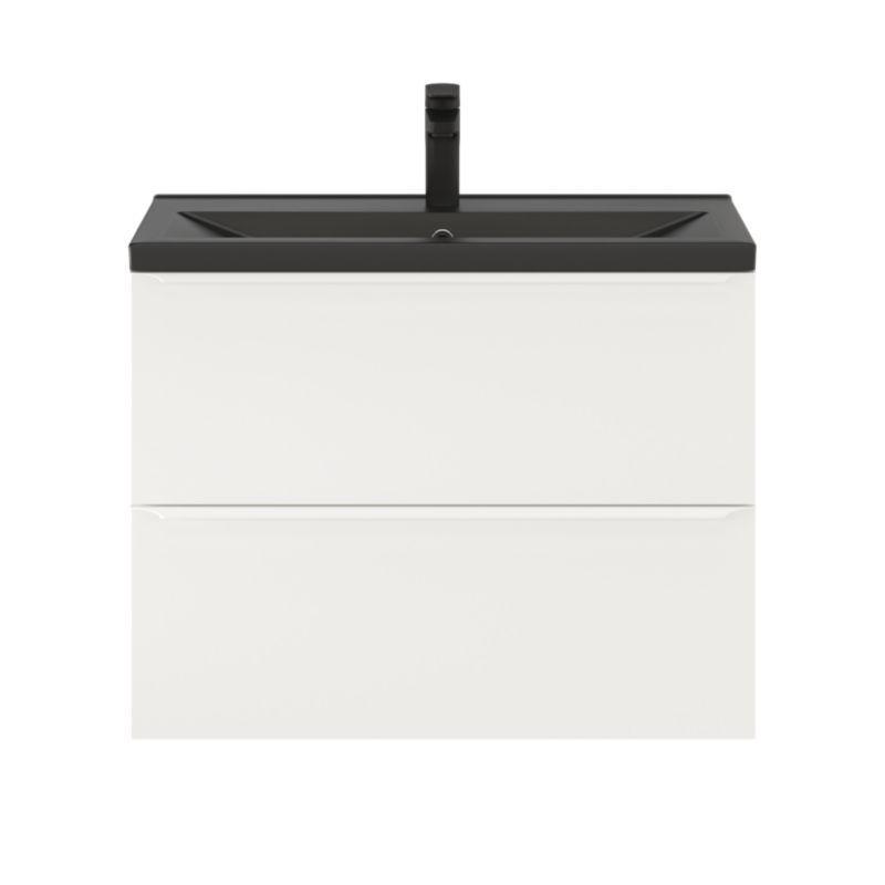 Szafka pod umywalkę GoodHome Imandra Slim 80 cm wisząca biały mat