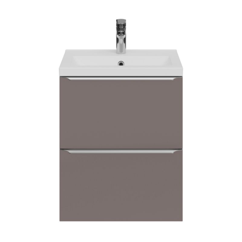 Szafka pod umywalkę GoodHome Imandra Slim wisząca 50 cm antracyt