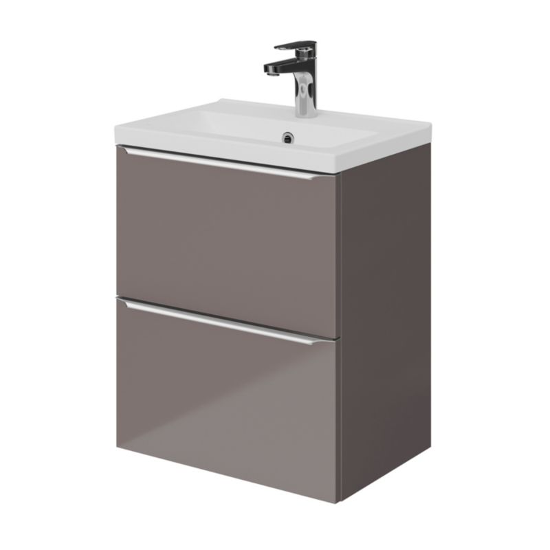 Szafka pod umywalkę GoodHome Imandra Slim wisząca 50 cm antracyt