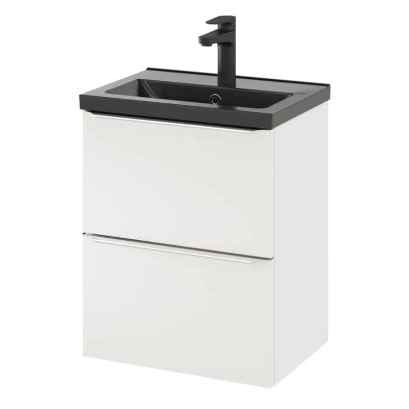 Szafka pod umywalkę GoodHome Imandra Slim wisząca 50 cm biała