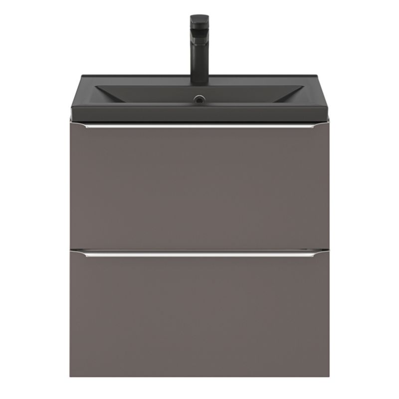 Szafka pod umywalkę GoodHome Imandra Slim wisząca 60 cm antracyt