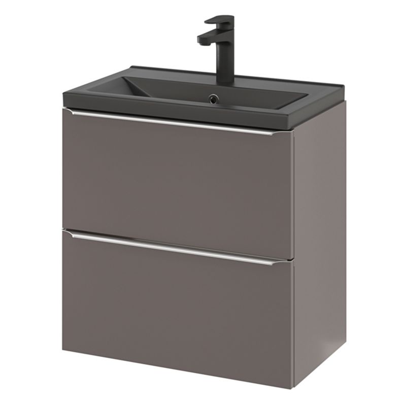Szafka pod umywalkę GoodHome Imandra Slim wisząca 60 cm antracyt