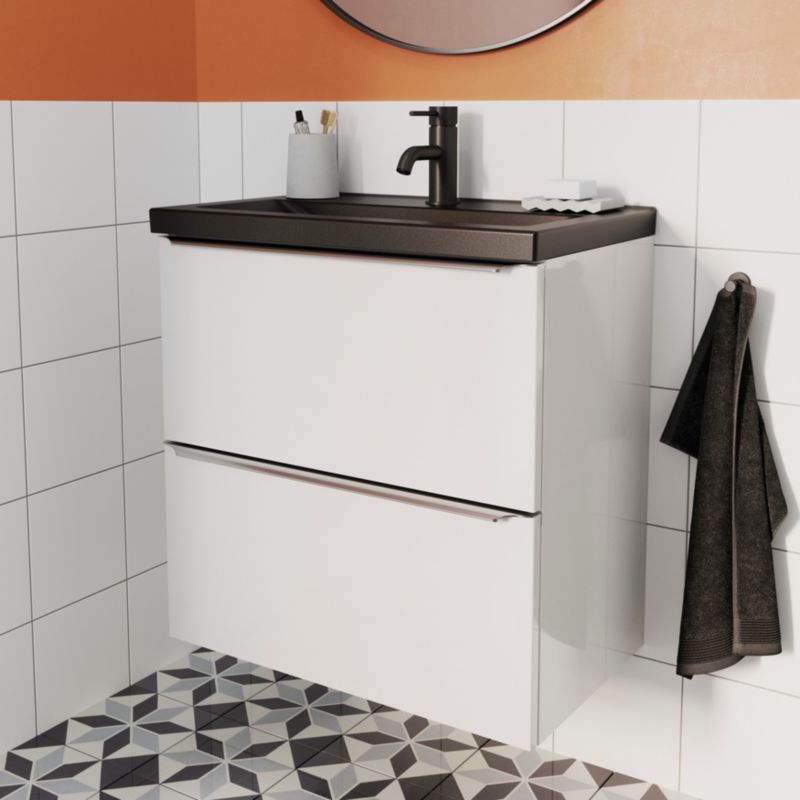 Szafka pod umywalkę GoodHome Imandra Slim wisząca 60 cm biała