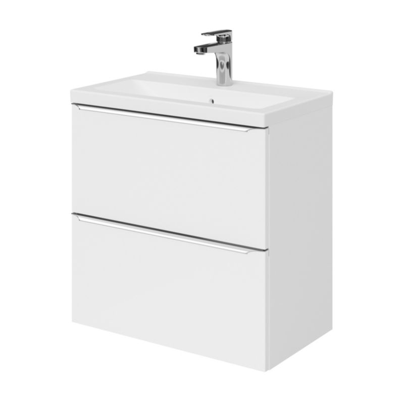 Szafka pod umywalkę GoodHome Imandra Slim wisząca 60 cm biała
