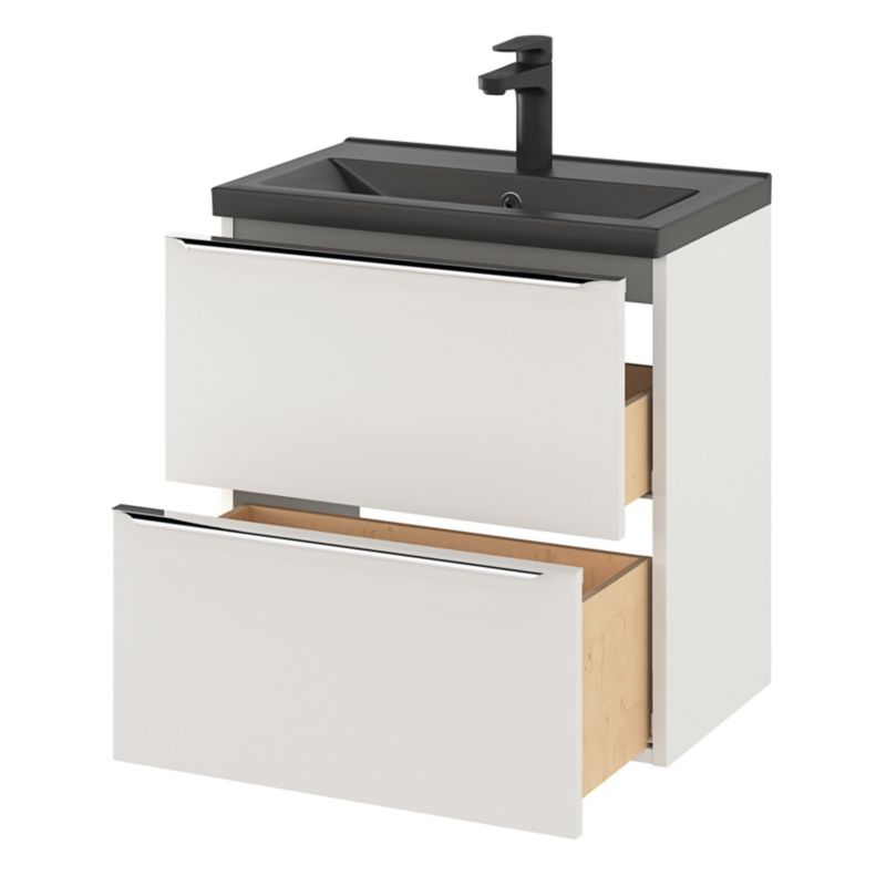 Szafka pod umywalkę GoodHome Imandra Slim wisząca 60 cm biała