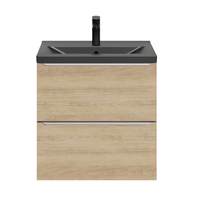 Szafka pod umywalkę GoodHome Imandra Slim wisząca 60 cm dąb